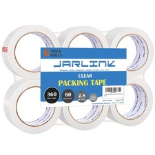 Clear Packing Tape 6 Rolls , Heavy Duty Packaging Tape for Packaging Moving ...