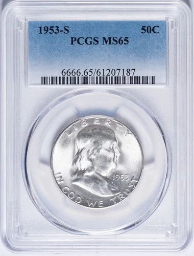 PCGS MS-65 1953-S Franklin Half Dollar