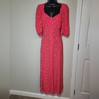 🍋Ghost London Alice Crepe Novelty Lemon Print Maxi Dress sz XS🍋