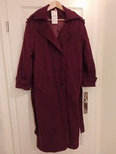 Indefeir Mantel Damen Filzmantel Jacke weinrot Herbst / Winter lila Gr. L