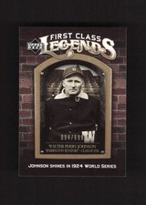 2006 Upper Deck First Class Legends Gold Walter Johnson Senators /699