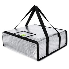 Pizza Bags Delivery 20x20x6 Inch Moisture Free Thermal Warmer Silver Uber Eats