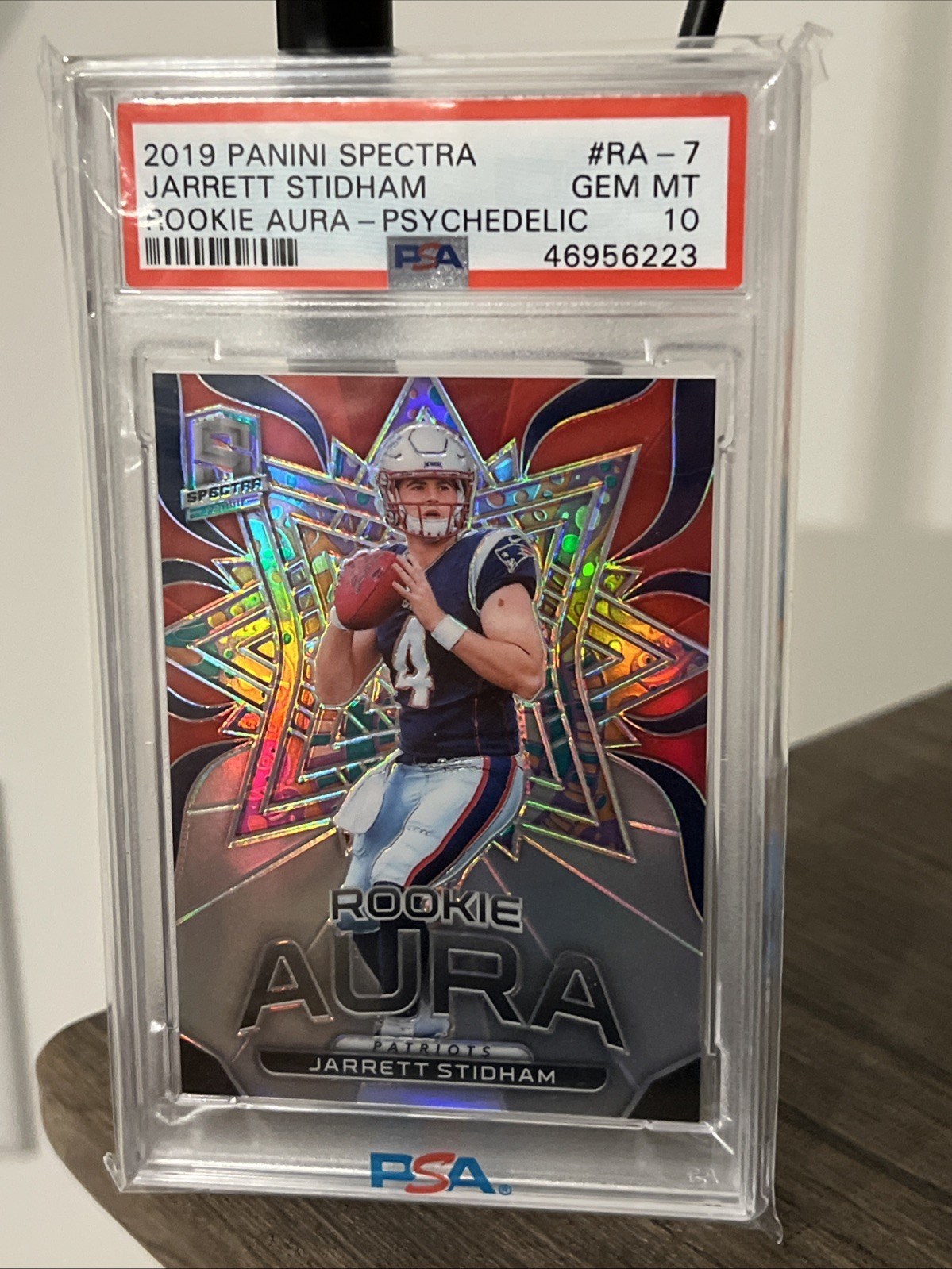 Jarrett Stidham Panini Spectra Rookie Aura #RA7 Psychedelic