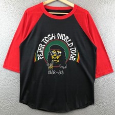 Vintage Peter Tosh World Tour 1982-83 Raglan T-Shirt Dread  Alive Wanted M