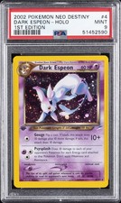 2002 POKEMON NEO DESTINY 1°ED #4 DARK ESPEON-HOLO PSA 9