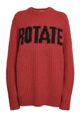 Women's ROTATE Birger Christensen Oversized Knit Jumper in Red size 10 VGC