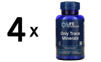 4 x Life Extension Only Trace Minerals - 90 vcaps (180,42 EUR/kg)