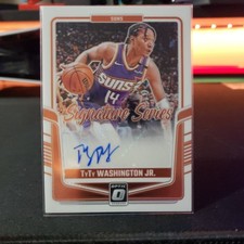 TyTy Washington Jr 2024-25 Donruss Optic Signature Series SS-TWY Phoenix Suns 