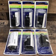 Leviton 612 Vinyl Cord Outlet Black 15A-125V 2-Pole Lot Of 6 Open Box