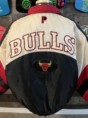 Vintage Chicago Bulls Pro Player NBA Jordan Era Puffer Jacket Men s XL Coat