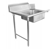 GSW USA DT60S-L 60" x 30" Straight 16 Gauge Stainless Steel Soiled Dishtable