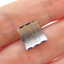 JML Diplomat 925 Sterling Silver Vintage Wavy Square Lapel Pin