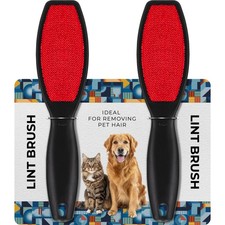 Lint Brushes 2-Pack Double-Sided Reusable Pet Hair Remover for Clothes
