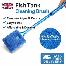 Fish Tank Cleaning Kit Brush Cleaner Glass Long Handle Algae Scraper Aquarium
