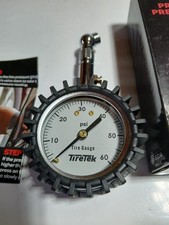 60 Psi Analog Tire Pressure Gauge Ansi Certified Glow In Dark Dial For Cars New