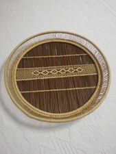 Vassoio Rotondo Vimini Vintage