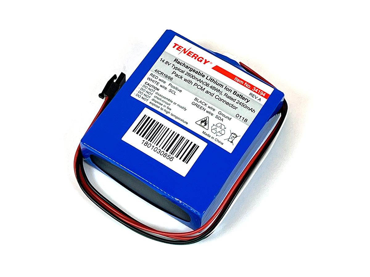 NEW! Tenergy Li-Ion 14.8V 2600mAh Rechargeable Battery Pack 
