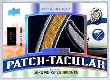 Ukko-Pekka Luukkonen 2021-22 UD Premier  Patch-Tacular Rookie Patch /25 #RPT-UL