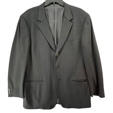 Ermenegildo Zegna Soft Blazer Mens 44R Black Wool Blend Suit Jacket Sport Coat