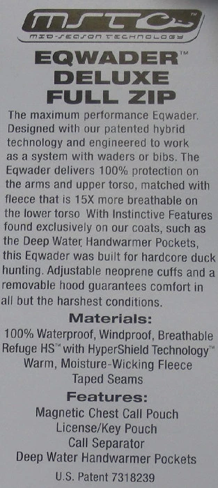 Drake Waterfowl 2090-015-1 Mst Deluxe Eqwader Full Zip Jacket Max5 Camo S - Image 4 of 4
