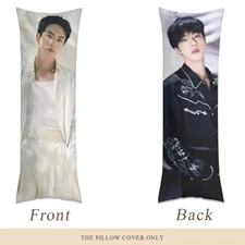 BTS Jin Body Pillow Case - 3 Sizes - BTS Jin full size double sided pillowcase -