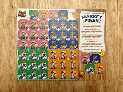 Market Fresh Board Game Promo Character Animal Tiles
