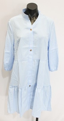 Harper & Lane Women's Mila Lightweight 3/4 Sleeve Summer Dress EH6 Blue Large