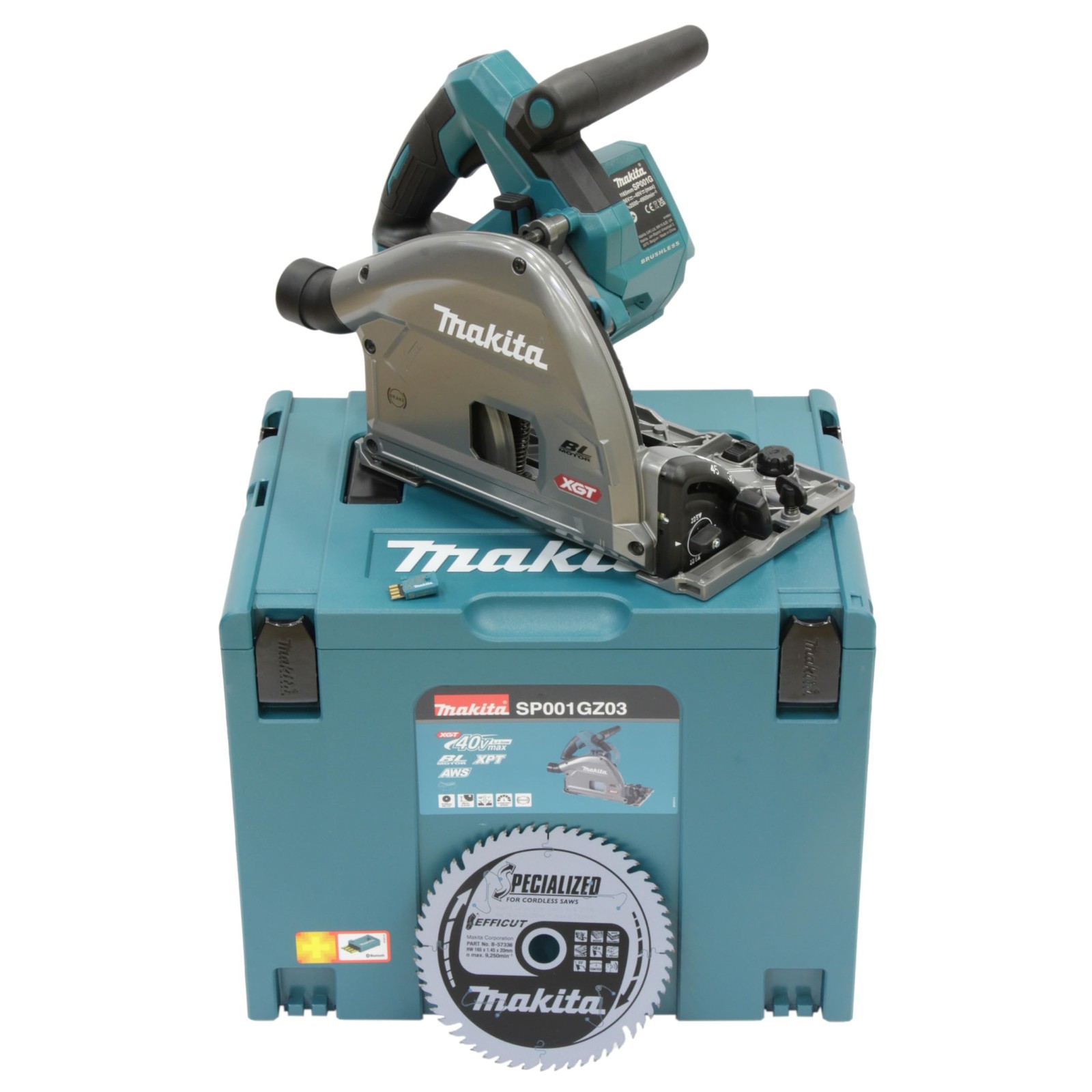Makita SP001GZ03 40V Max XGT Brushless Plunge Saw Body Only In Makpac