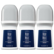 Avon Night Magic Roll-On Antiperspirant Deodorant, 2.6 fl oz Musk Scent 3-Pack 