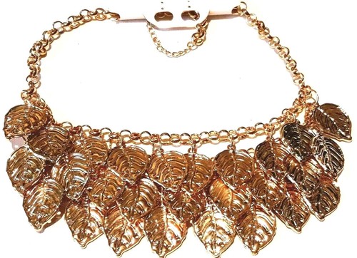 Collier Elisa - Pendentif Goutte Orné De Strass Blancs, Métal Doré