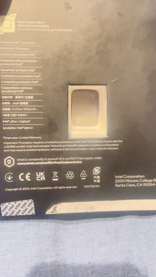 Intel Core Ultra I9 285k CPU - Brand New - Not even opened. - Image 4 of 4