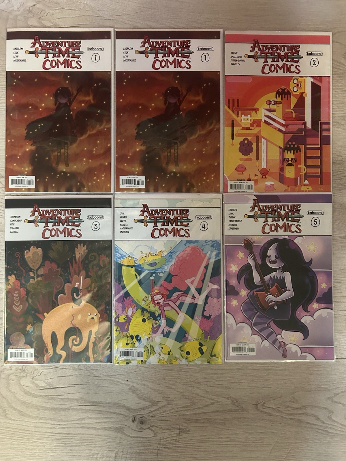 KaBOOM! Adventure Time Comics Comic Book Lot Issues #1-5 A Total of 6 Comics 