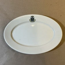 Vintage 1950s Syracuse China Oval Dish Eagle Hotel As Is INV-B4D14