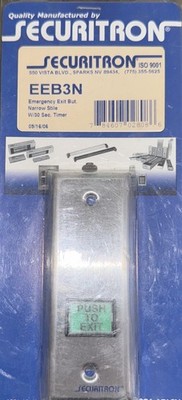 SECURITRON EEB3N Push to Exit Button,Momentary,3A 5LAA2