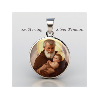 Saint Felix Of Cantalice 925 Sterling Silver Christian Medal