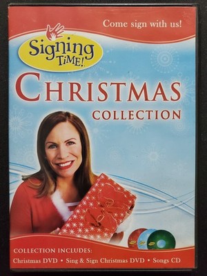 Signing Time Christmas Collection (DVD/CD, 3-Disc Set, 2014) Rachel Coleman OOP