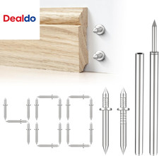 400Pcs Double-Head Skirting Thread Seamless Nails with 4 Sleeve Tools - Rust-Res