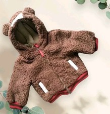 CAT JACK Toddler Hooded Jacket Plush Faux Fur Brown Teddy Bear Coat 2T New