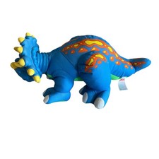 Vintage 90s Fisher Price Dino Roar Dinosaur Blue 1999 Plastic Head 77496 77498