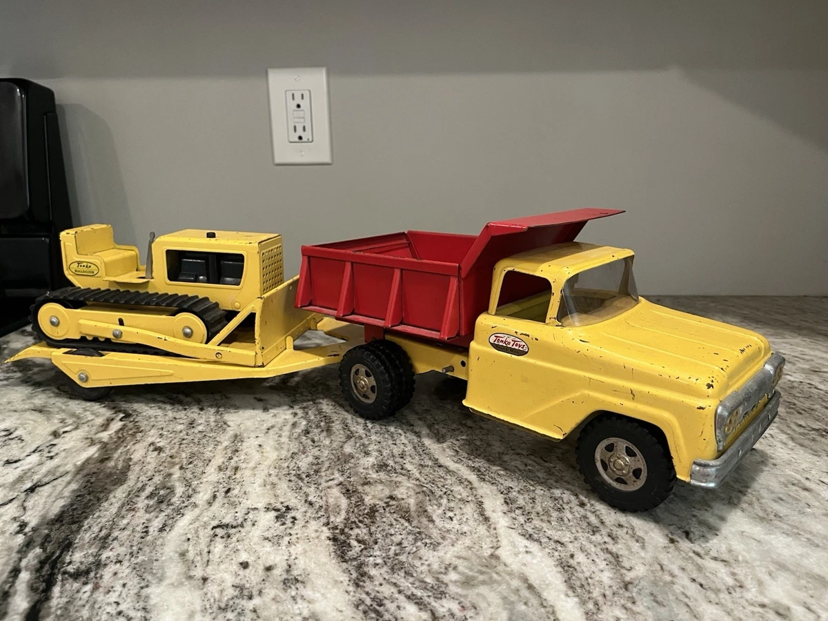 Tonka Pressed Steel Vintage Manufacture Diecast Dump Trucks for