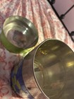 Vintage 1960s/70s Blue And Green Flower Power Canister — photo 4