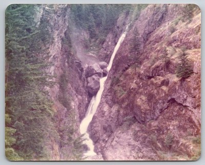 Waterfall Rocky Gorge Canyon Cascading Water Mountain Scenic RPPC Postcard