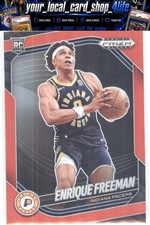 2024-25 Panini Prizm Black Red Prizms #245 Enrique Freeman #/299 Indiana Pacers