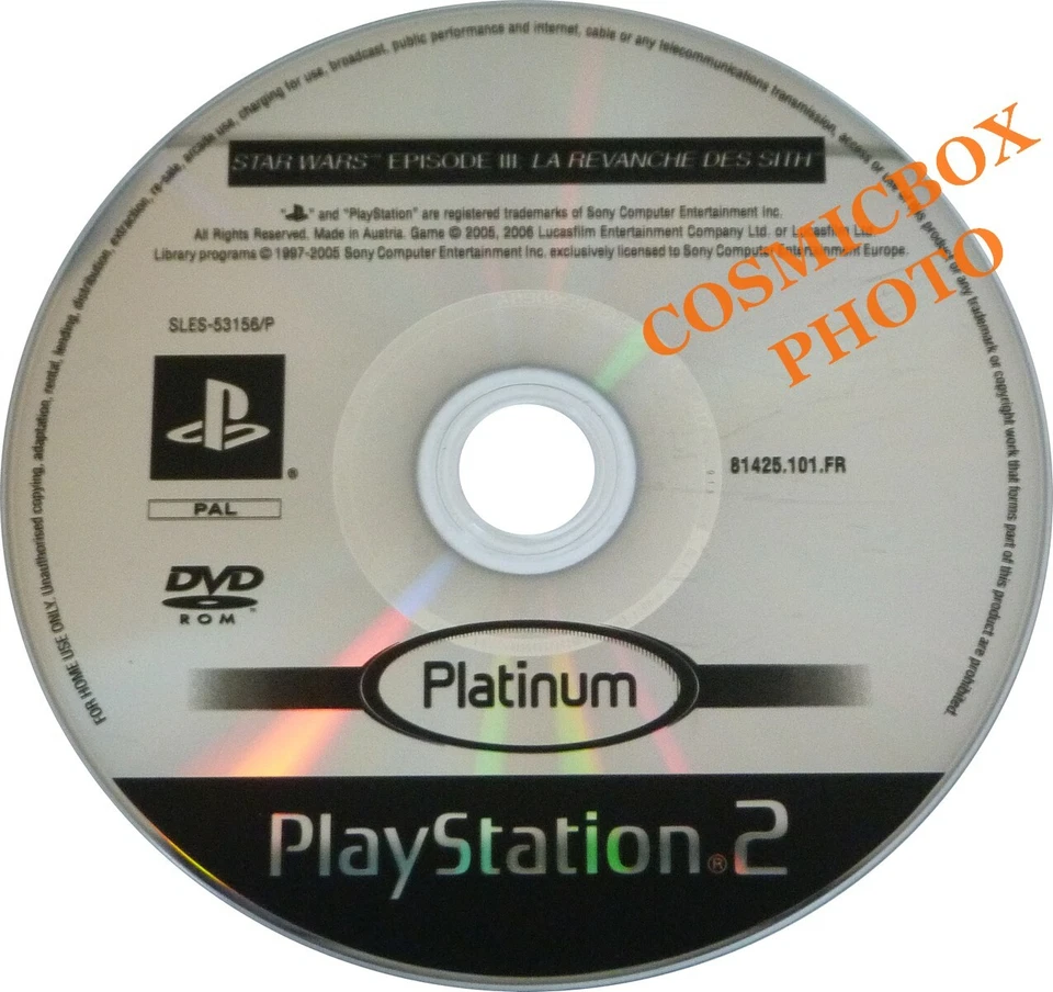 PlayStation 2 - STAR WARS - Episode 3 - La REVANCHE des SITH - jeu ps2 testé PAL - Photo 1/1