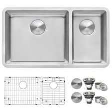 Ruvati 32-inch Undermount 70/30 Double Bowl Kitchen Sink   RVM5300 138327 