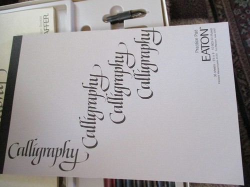 NoNonsense Pen Sheaffer Calligraphy Set Fountain Pen 3 Nibs Vintage Kit Box Open - Picture 6 of 17