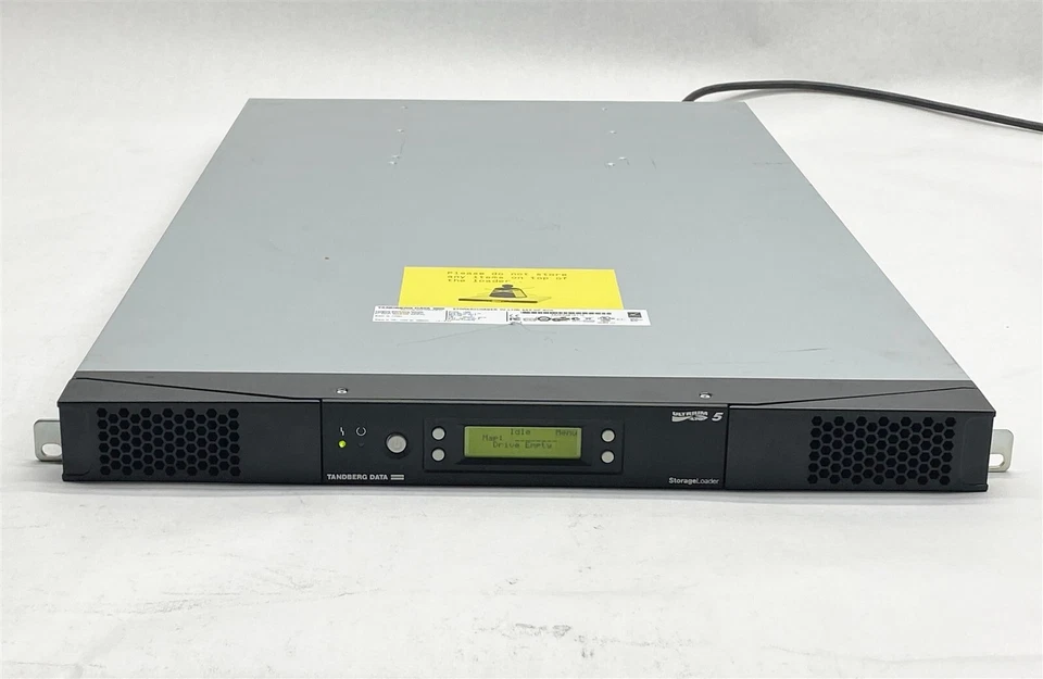 Cargador automático de unidad de cinta Tandberg Data 1U LTO5 SAS StorageLoader 1000 7812-LTO Foto 2 de 4