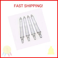 Levinsohn Fresh Ideas Bed Sheet Straps, For Use With All Fitted Sheet Sizes 4 Pk