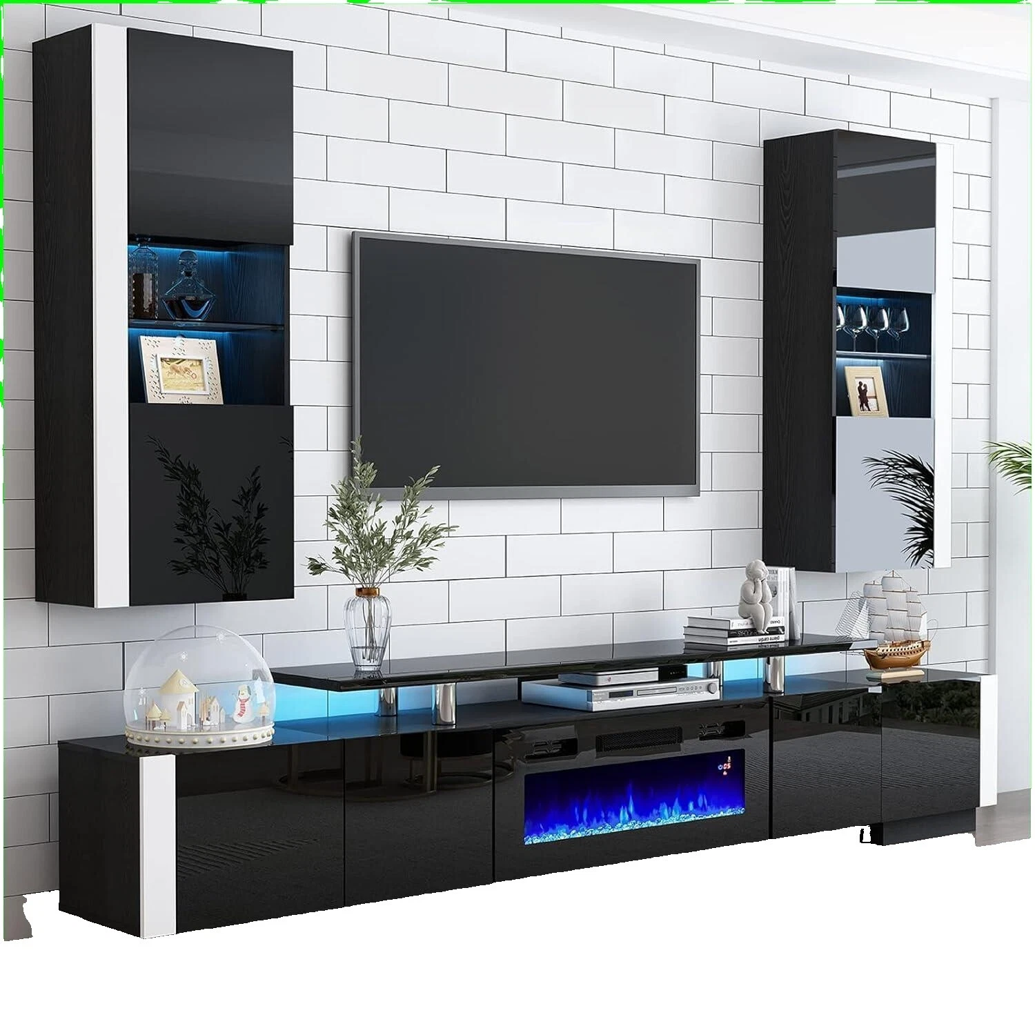 Unidades de pared de TV de vidrio para dormitorio