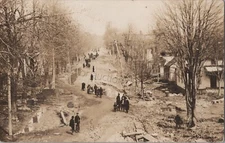 Fremont, OH: 1913 flood, *3* RPPCs vtg Real Photo Postcard lot of Ohio disaster